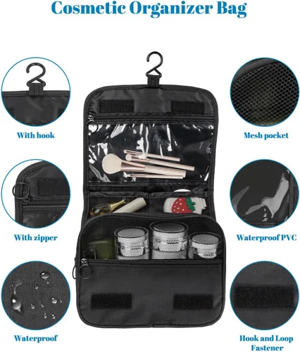 Vista 5 de Instraella Cubos de embalaje de compresión para maletas, juego de 11 cubos de embalaje con 3 cubos de embalaje compresibles, bolsa de maquillaje
