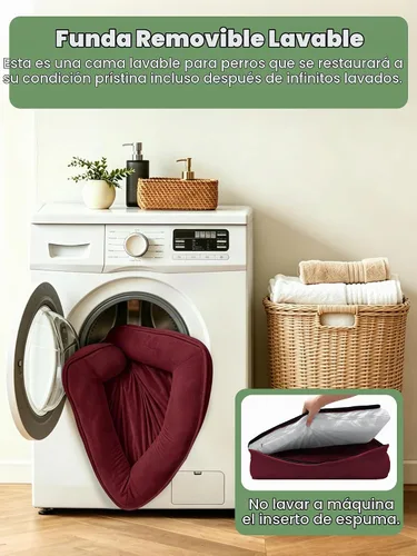 Vista 8 de Spotted Play Cama ortopédica para perros con lados, sofá cama para perros pequeños, sofá cama de espuma de apoyo para mascotas con funda extraíble