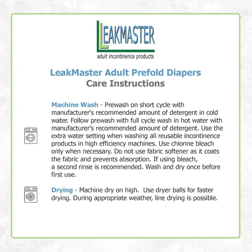 Vista 7 de LeakMaster Pañales de tela preplegados para adultos, tejido de gasa, 100% algodón, pañales reutilizables y lavables, suaves y duraderos