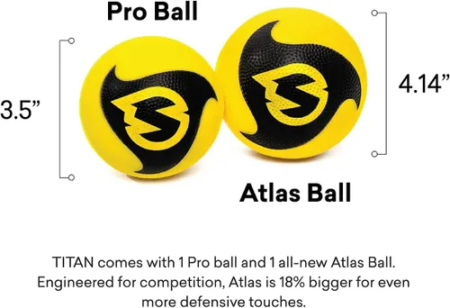 Vista 4 de Spikeball Titan Game Set - Marco más fuerte y estabilidad mejorada, incluye 1 pelota Pro y 1 pelota Atlas, lista para competición, portátil