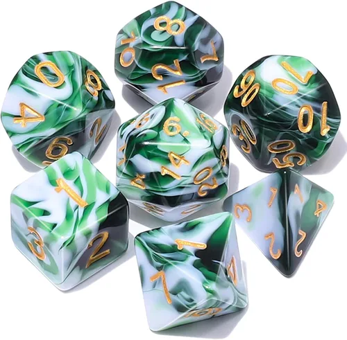Vista 38 de CiaraQ DND - Juego de dados poliédricos con una bolsa de dados negra para juegos de mesa de rol D&D RPG MTG