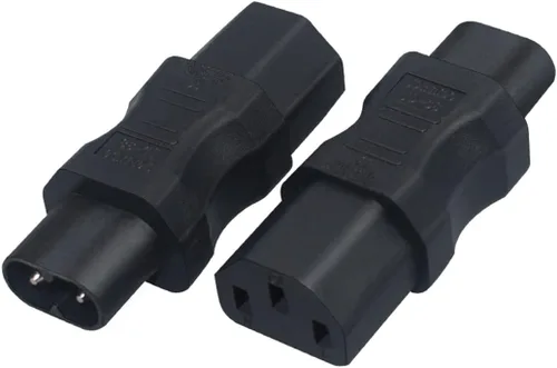 Vista 11 de Adaptador de corriente de CA IEC320 C6 a C13, convertidor de conversión de enchufe C6 de 3 pines a C13 de 3 agujeros, convertidor de corriente de CA