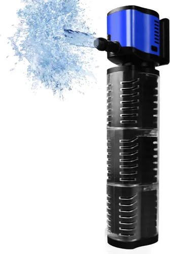 Vista 10 de coospider-repta Filtro de Tanque de Peces para Tanque de 15-40 Galones, 160 GPH Filtros Internos de Acuario Cristalinos y Potentes Sistema de Bomba
