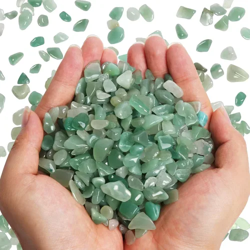 Vista 10 de QICQDRAM - Cristales naturales verdes de amazonita en volumen 0,9 lb/405g, piedras decorativas pequeñas en trozos para decoración del hogar y tanque