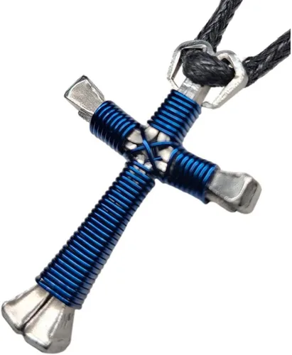 Vista 2 de Cruces de herradura - (Unicolor) Elija su color!, sin metal, V-BLK-Neck