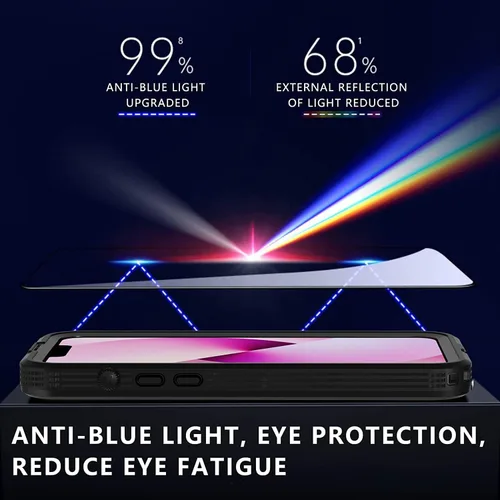 Vista 5 de Funda impermeable compatible con iPhone 14 Pro Max de 6.7 pulgadas, para MagSafe, protector de pantalla de vidrio transparente, protector