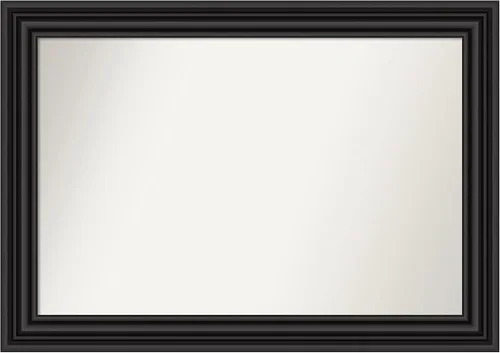 Vista 353 de Amanti Art Espejo personalizado, espejo de baño negro puente, espejo de pared o espejo de tocador de baño sobre el fregadero (26 x 26 pulgadas)