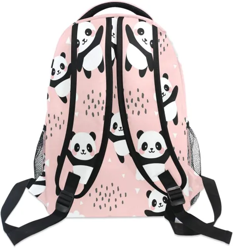 Vista 12 de ATTX Linda mochila con diseño de panda para niños y niñas, Panda-h, Ciclismo