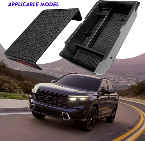 Vista 9 de 2 piezas 2024 2025 2026 Honda CR-V CRV CRV Accesorios híbridos Bandeja organizadora de consola central para Honda CR-V 2025 2024 2023 Organizador