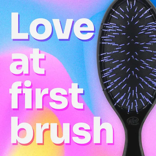 Vista 4 de Wet Brush - Cepillo desenredante para cabello grueso, negro, con cerdas ultrasuaves IntelliFlex que se deslizan a través de los nudos con facilidad