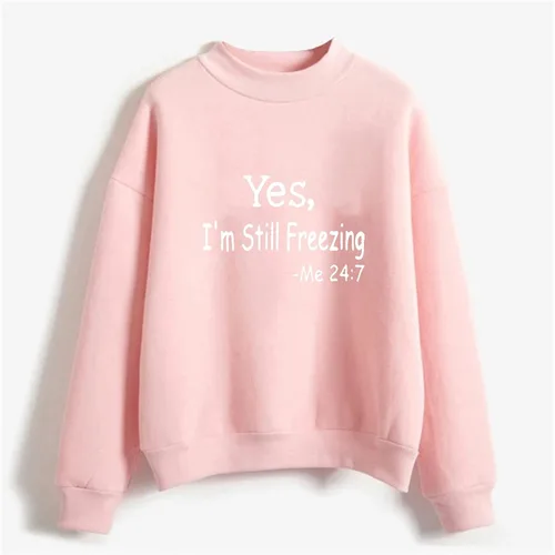 Vista 2 de NATHGAM Sudadera estética para mujer, linda sudadera con estampado de letras a la moda, sudadera holgada de manga larga