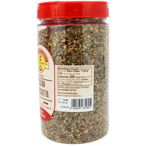 Vista 3 de Mezcla de condimentos Bruschetta, Una mezcla de especias italianas, cultivada en Italia, Producto de Calabria, 7.05 oz, TuttoCalabria