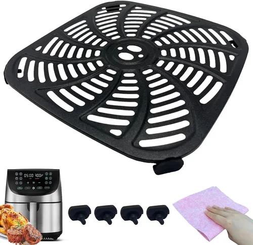 Vista 14 de ALJ Bandeja de repuesto para freidora de aire Chefman 3.7QT/3.6QT/3.5QT, revestimiento antiadherente de doble capa mejorado, sartén para freidora