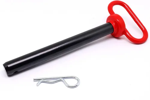Vista 18 de Pasador de enganche de remolque, pasador de enganche de remolque de tractor de 1/2 pulgada y clip, pasadores de remolque con mango negro recubierto