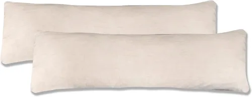 Vista 11 de Fresh Ideas Funda de almohada corporal de microfibra, 20 x 54 pulgadas, marfil, paquete de 2