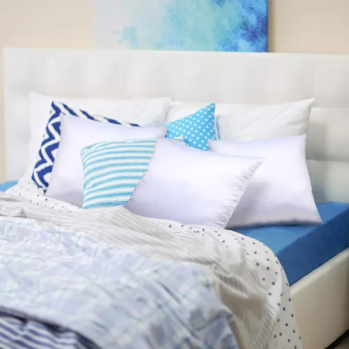 Vista 6 de Chumia 40 fundas de almohada de sublimación de 14 x 14 pulgadas, fundas de cojín de poliéster en blanco, fundas de transferencia de calor