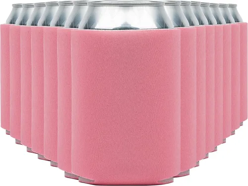 Vista 14 de Fundas enfriadoras de latas de cerveza en blanco (paquete de 14) fundas enfriadoras de latas de cerveza con aislamiento suave - Fundas negras lisas