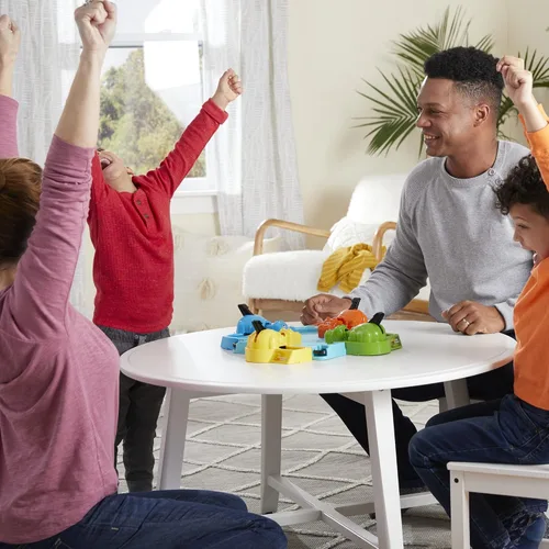 Vista 5 de Hungry Hungry Hippos - Juego de mesa para niños, juegos preescolares para 2 a 4 jugadores, juegos infantiles fáciles de jugar, juegos de mesa