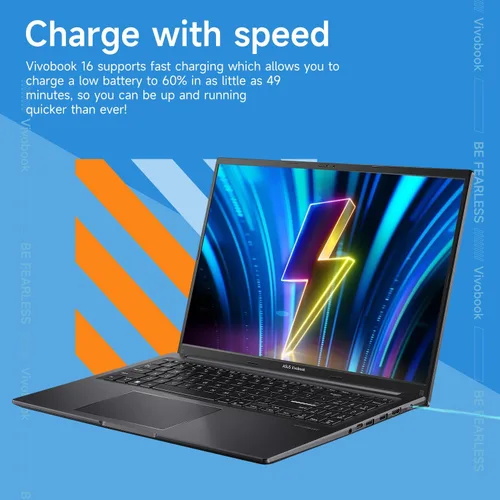 Vista 7 de ASUS Vivobook 16 F1605 Business Pro Laptop, 16" WUXGA (1920 x 1200), Intel i7-1355U, 24GB RAM, 1TB SSD, paquete con radiador plegable PCO Notebook