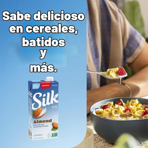 Vista 4 de Silk Pure Almond Original, 32 oz cajas de aséptica (paquete de 6)