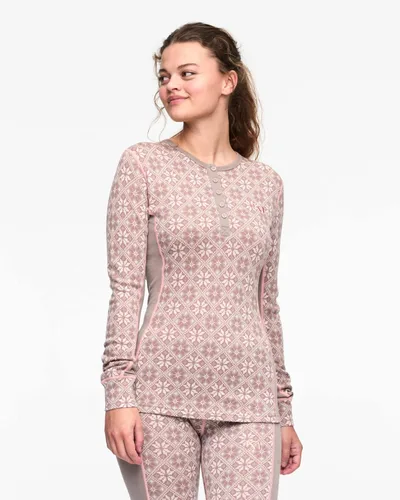 Vista 3 de Kari Traa Rose - Camiseta térmica de manga larga para mujer, 100% lana merina, ajustada, de punto