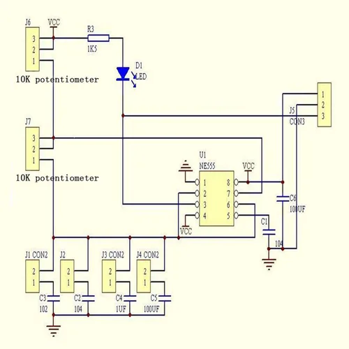 Vista 7 de 4 unids NE555 frecuencia de pulso onda cuadrada onda rectangular módulo generador de señal de motor paso a paso módulo conductor DC 5V ~ 15V
