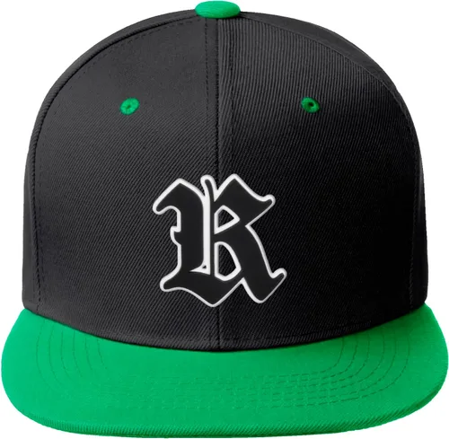 Vista 1293 de Daxton Gorra clásica con visera de billete plano con letras del alfabeto inglés antiguo de la A a la Z