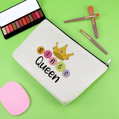 Vista 2 de Regalos de bingo para mujeres, bolsa de maquillaje, regalo para amantes del bingo, regalos de juego para mujeres, mejores amigas, hermanas