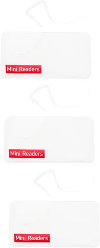 Vista 6 de DXYXYO Gafas de lectura delgadas sin brazos para hombres y mujeres, mini lectores de nariz ligeros sin patas con clip, paquete de 3