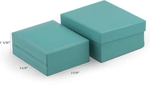 Vista 5 de 888 Display USA Ultra Elegante Joyero con colgante azul verde azulado Caja de regalo grande con colgante aguamarina con caja a juego