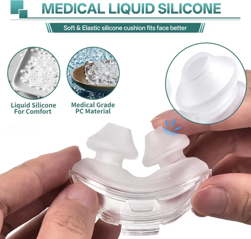 Vista 2 de Cojín nasal de repuesto para ResMed Airfit P10, compatible con la máscara original Airfit P10 CPAP, sellado confiable y ajuste perfecto, reemplazo