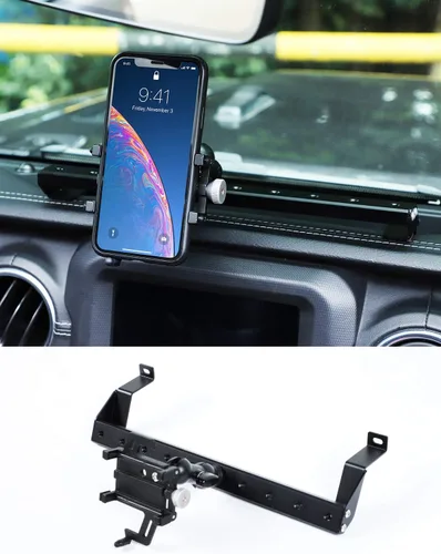 Vista 8 de Savadicar Soporte de teléfono de metal Dash Accesorios de soporte de expansión, negro, 2