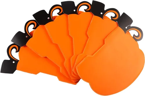 Vista 3 de JOVITEC Paquete de 6 calabazas de panal de abeja para decoración de mesa de Acción de Gracias, 10.2 pulgadas, decoración de calabaza colgante