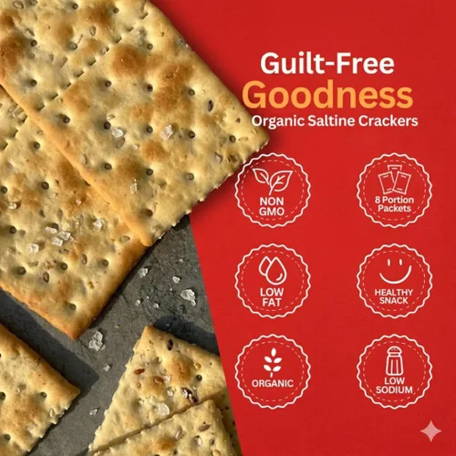 Vista 3 de Galletas Saladas Orgánicas Suzie's, Romero y Sésamo, Bocadillos Horneados Gourmet Saludables para Adultos y Niños - Paquete de 6, 8.8 oz Cada Una