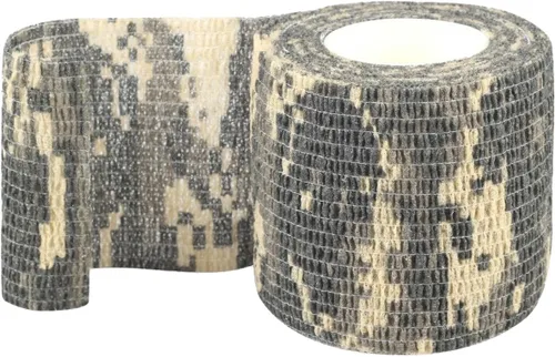 Vista 2 de EAmber Cintas de camuflaje de camuflaje de 1.96 x 177 pulgadas, vendaje protector autoadhesivo para linternas, bicicletas, ejército militar