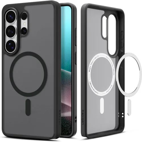 Vista 32 de Spigen Ultra Hybrid Metal Ring MagFit Diseñado para Funda Galaxy S24 Ultra (2024) [Protección de Grado Militar] Compatible con MagSafe - Blanco
