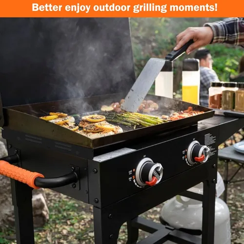 Vista 6 de Protectores de viento para parrilla Blackstone de 17 pulgadas, pantalla magnética de acero inoxidable para parrilla Blackstone, protege el calor