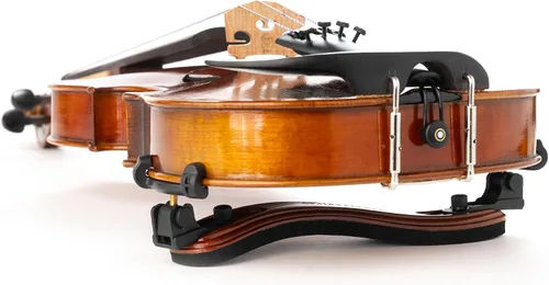 Vista 2 de Soporte de hombro para violín de la marca Fiddlerman, para violín de 4/4 y 3/4 con patas plegables y de altura ajustable