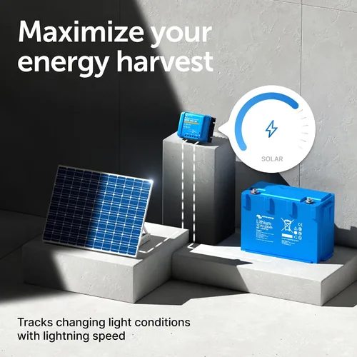 Vista 4 de Victron Energy BlueSolar MPPT Controlador de carga solar - Controladores de carga para paneles solares - 100V, 20 amperios, 48 voltios