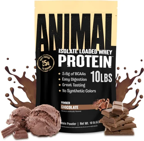 Vista 10 de Animal Whey Protein Isolate Powder 25g Protein Banana Split 2lb