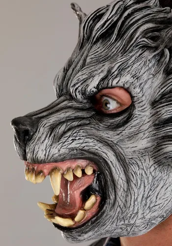 Vista 5 de FUN Costumes Máscara de lobo gris para adulto