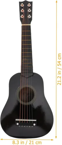 Vista 5 de Toddmomy Guitarra acústica de 21 pulgadas para niños, guitarra portátil de madera para niños, tamaño pequeño, instrumento musical