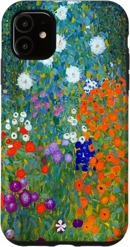 Vista 8 de Funda para iPhone 16 Gustav Klimt Flower Garden