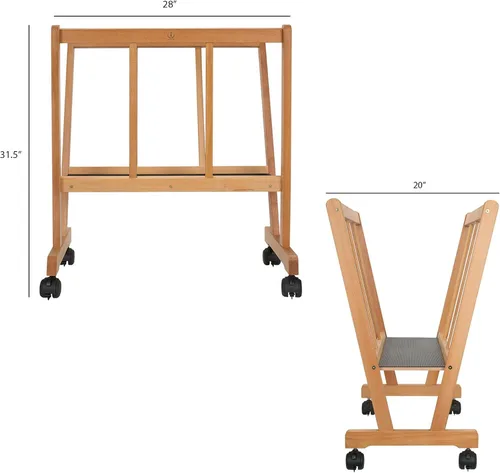 Vista 3 de Cappelletto Allegra - Estante de impresión de madera de haya maciza, estante de almacenamiento y exhibición para obras de arte, lienzos y carteras
