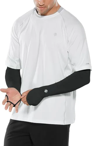 Vista 4 de Mangas de brazo de rendimiento para mujer - Protección solar UPF 50+ - Backspin Negro