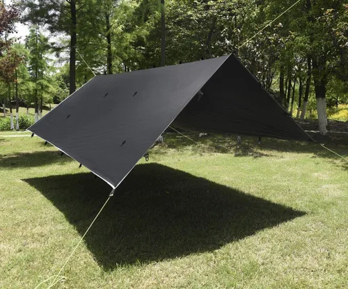 Vista 4 de Gold Armour - Toldo para lluvia para hamaca de lona, calidad premium, 14.7 pies, 12 pies, 10 pies, 8 pies, cubierta de toldo para lluvia, toldo