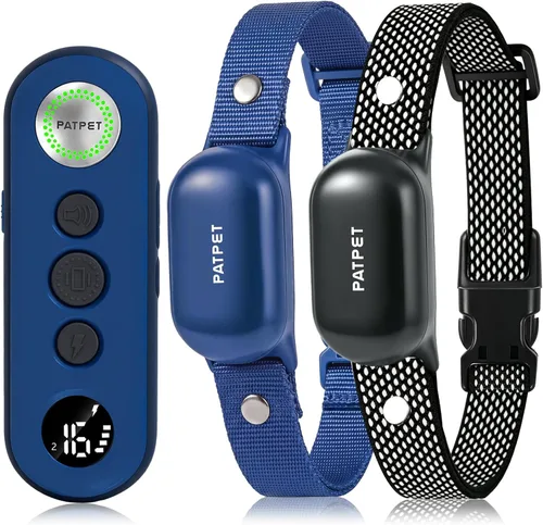 Vista 11 de PATPET Collar de choque para perros (10 a 120 libras), collar de entrenamiento impermeable IPX7 recargable de 4000 pies con control remoto para 2