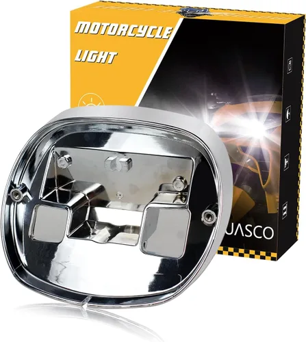 Vista 5 de Placa Base de Luz Trasera Negra, Placa Base de Luz Trasera Compatible con Harley Sportster Dyna Road King Electra Glide Ultra Classic Heritage