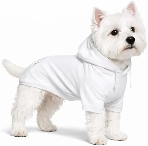 Vista 51 de Lovelonglong Sudadera básica con capucha para perros, 100% algodón, se adapta a perros pequeños, medianos y grandes, color negro, XS
