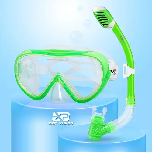 Vista 13 de Juego de esnórquel para niños, máscara de buceo para niños, gafas de natación antivaho y equipo de esnórquel seco para niños y niñas de 4 a 14 años